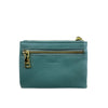 Mel&Co Saffiano Leatherette Front Flap Pocket Pouch with Keyring- Sea Green