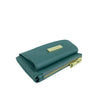 Mel&Co Saffiano Leatherette Front Flap Pocket Pouch with Keyring- Sea Green