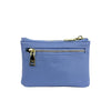 Mel&Co Saffiano-Effect Front Flap Pocket Pouch with Keyring-Baby Blue