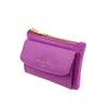 Mel&Co Saffiano-Effect Front Flap Pocket Pouch with Keyring-Lilac