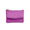 Mel&Co Saffiano-Effect Front Flap Pocket Pouch with Keyring-Lilac