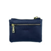 Mel&Co Saffiano-Effect Front Flap Pocket Pouch with Keyring-Navy