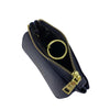 Mel&Co Saffiano-Effect Front Flap Pocket Pouch with Keyring-Navy