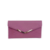 Mel&Co Saffiano Leatherette Envelope Clutch With Chain-Rose