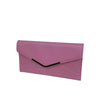 Mel&Co Saffiano Leatherette Envelope Clutch With Chain-Rose