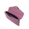 Mel&Co Saffiano Leatherette Envelope Clutch With Chain-Rose