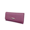 Mel&Co Saffiano Leatherette Tri-Fold Long Wallet-Rose