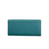 Mel&Co Saffiano Leatherette Tri-Fold Long Wallet-Sea Green