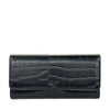 Mel&Co Croco Tri-Fold Long Wallet - Black (MF2001EC)