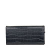 Mel&Co Croco Tri-Fold Long Wallet - Black (MF2001EC)