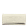 Mel&Co Croco Tri-Fold Long Wallet - Cream (MF2001EC)