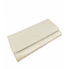 Mel&Co Croco Tri-Fold Long Wallet - Cream (MF2001EC)