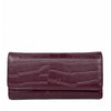 Mel&Co Croco Tri-Fold Long Wallet - Wine (MF2001EC)