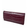 Mel&Co Croco Tri-Fold Long Wallet - Wine (MF2001EC)