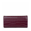 Mel&Co Croco Tri-Fold Long Wallet - Wine (MF2001EC)