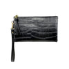 Mel&Co Croco Wristlet Pouch - Black (MF2015EC)