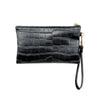 Mel&Co Croco Wristlet Pouch - Black (MF2015EC)