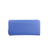 Mel&Co Saffiano-Effect Zip-Around Wallet-Baby Blue