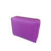 Mel&Co Saffiano Leatherette Bifold Snap Wallet With Zip-Around Compartment-Lilac