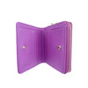 Mel&Co Saffiano Leatherette Bifold Snap Wallet With Zip-Around Compartment-Lilac