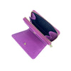 Mel&Co Saffiano Leatherette Bifold Snap Wallet With Zip-Around Compartment-Lilac