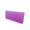 Mel&Co Saffiano-Effect Basic Flap Long Wallet -Lilac