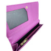 Mel&Co Saffiano-Effect Basic Flap Long Wallet -Lilac