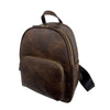 Mel&Co Faux Leather Round Top Minimalist Backpack-Dark Brown