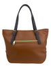 Mel&Co Pebbled Faux Leather Tote - Tan