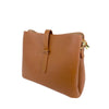 Mel&Co Triple Compartment Sling Bag With Decorative Buckle-Tan