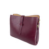 Mel&Co Triple Compartment Sling Bag With Decorative Buckle -Wine