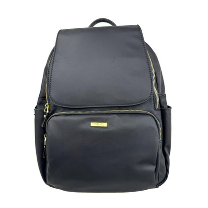 Mel&Co Nylon Casual Backpack With Flap -Black