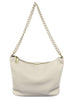 Mel&Co Acrylic Chain Shoulder Sling Bag - Cream