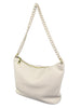 Mel&Co Acrylic Chain Shoulder Sling Bag - Cream