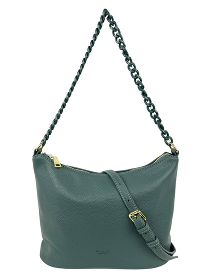 Mel&Co Acrylic Chain Shoulder Sling Bag - Sea Green