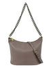 Mel&Co Acrylic Chain Shoulder Sling Bag - Taupe