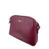 Mel&Co Embossed Faux Leather Dome Sling Bag-Dark Red