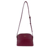 Mel&Co Embossed Faux Leather Dome Sling Bag-Dark Red