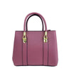 Mel&Co Saffiano-Effect Satchel Bag-Rose