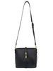 Mel&Co Saffiano-Effect Twist Lock Sling Bag - Black