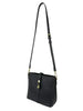 Mel&Co Saffiano-Effect Twist Lock Sling Bag - Black