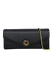 Mel&Co Saffiano Leatherette Clutch Chain Sling Bag - Black