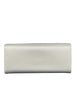 Mel&Co Saffiano Leatherette Clutch Chain Sling Bag - Silver