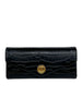 Mel&Co Croc Embossed Clutch Chain Sling Bag - Black