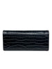 Mel&Co Croc Embossed Clutch Chain Sling Bag - Black