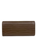 Mel&Co Croc Embossed Clutch Chain Sling Bag - Chestnut