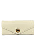 Mel&Co Croc Embossed Clutch Chain Sling Bag - Cream