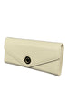 Mel&Co Croc Embossed Clutch Chain Sling Bag - Cream