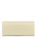 Mel&Co Croc Embossed Clutch Chain Sling Bag - Cream