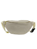 Mel&Co Pebbled Single Compartment Waist Pouch - Cream